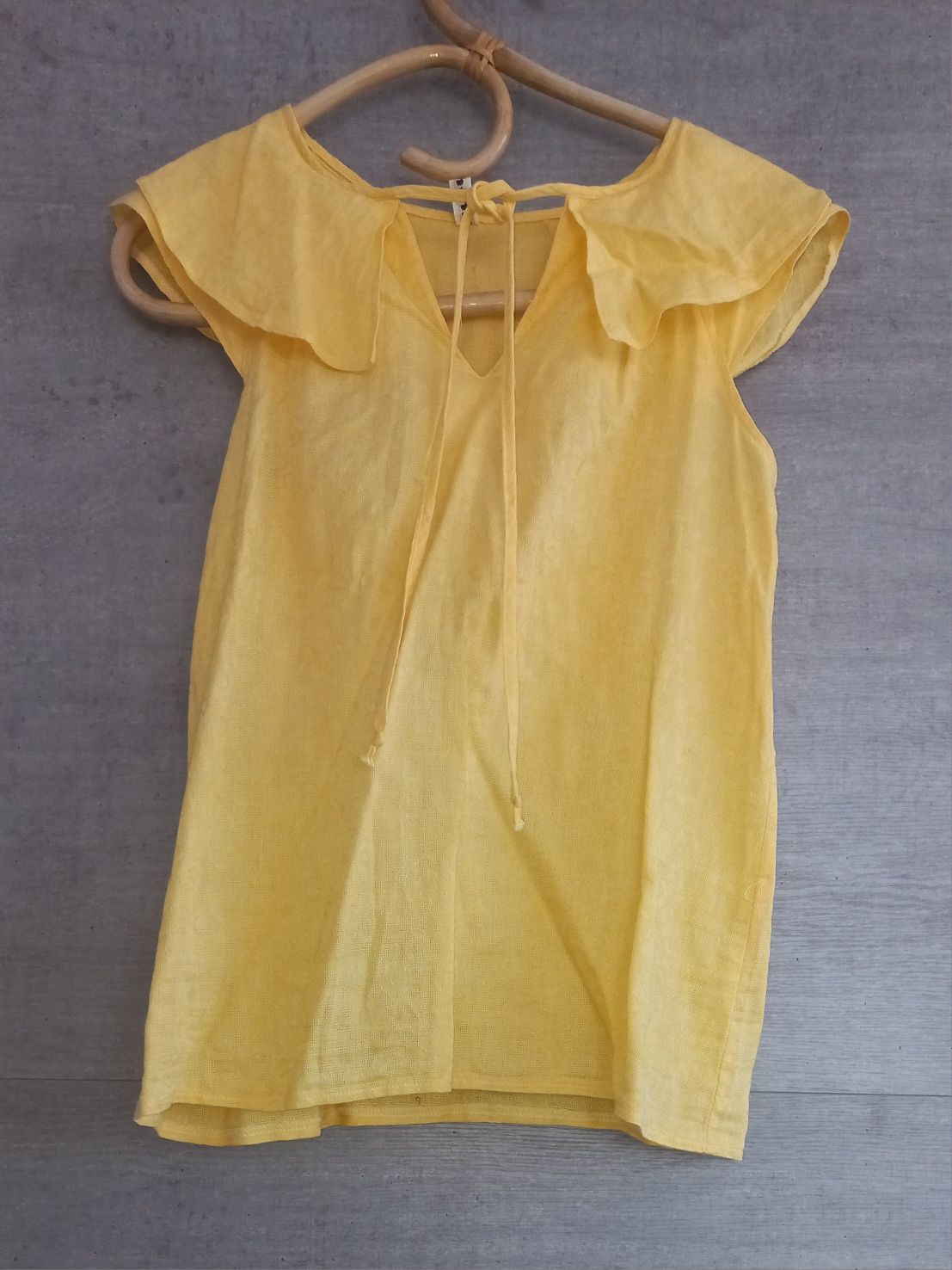 Piekna żółta bluzka firmy Damina, roz. S, stan bdb.