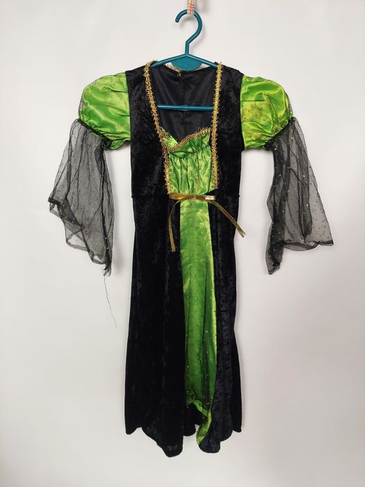 Sukienka przebranie czarownica dama dworu rozmiar 110 116 cm. Gh092