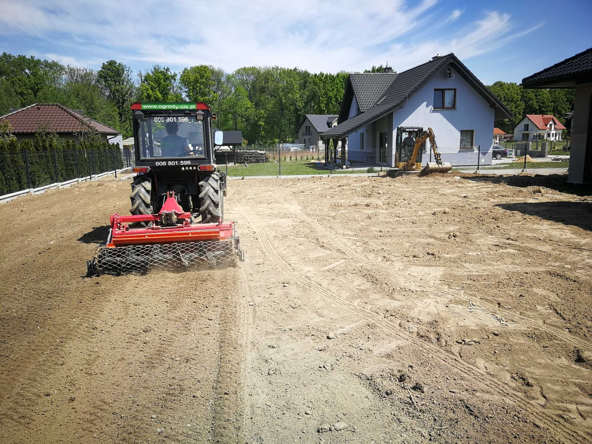 Glebogryzarka separacyjna, usługi glebogryzarką, równanie terenu