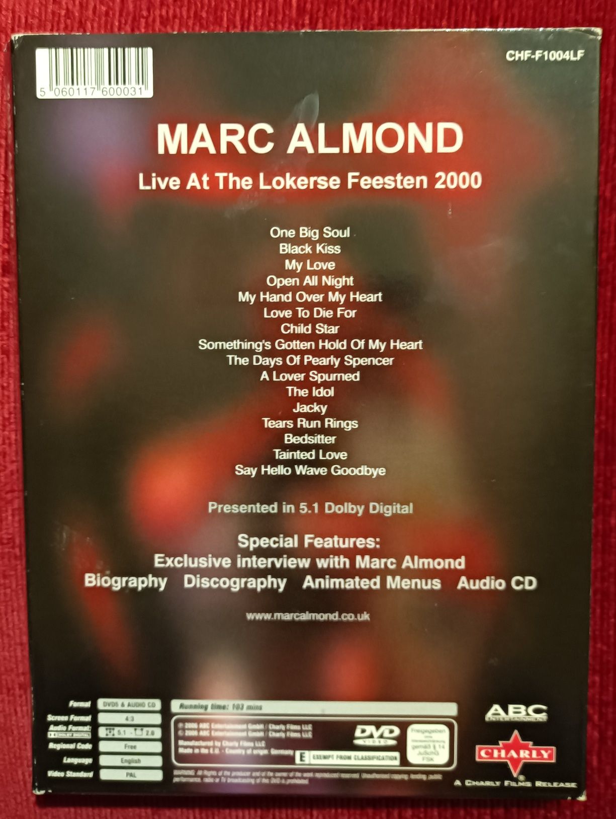 Marc Almond "Live at Lokerse Festival" CD+DVD