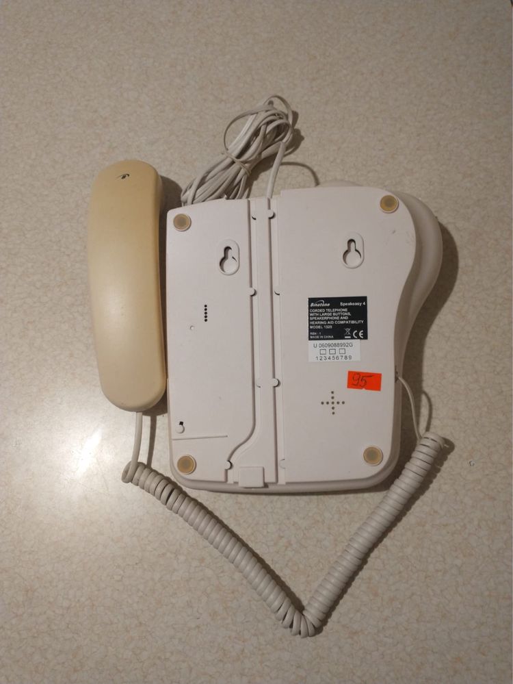 Telefon retro biały 23 cm długości