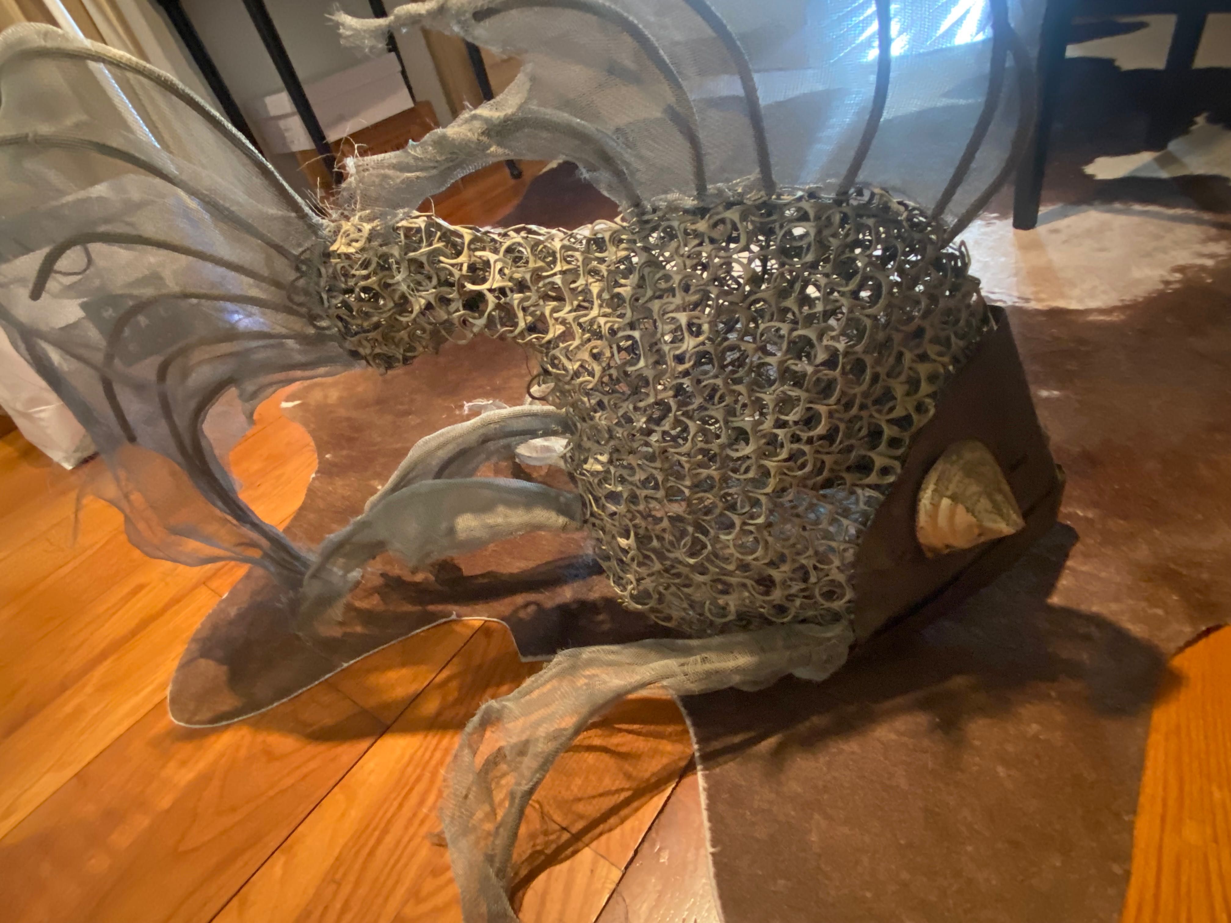 Escultura de Peixe em Ferro Furjado
