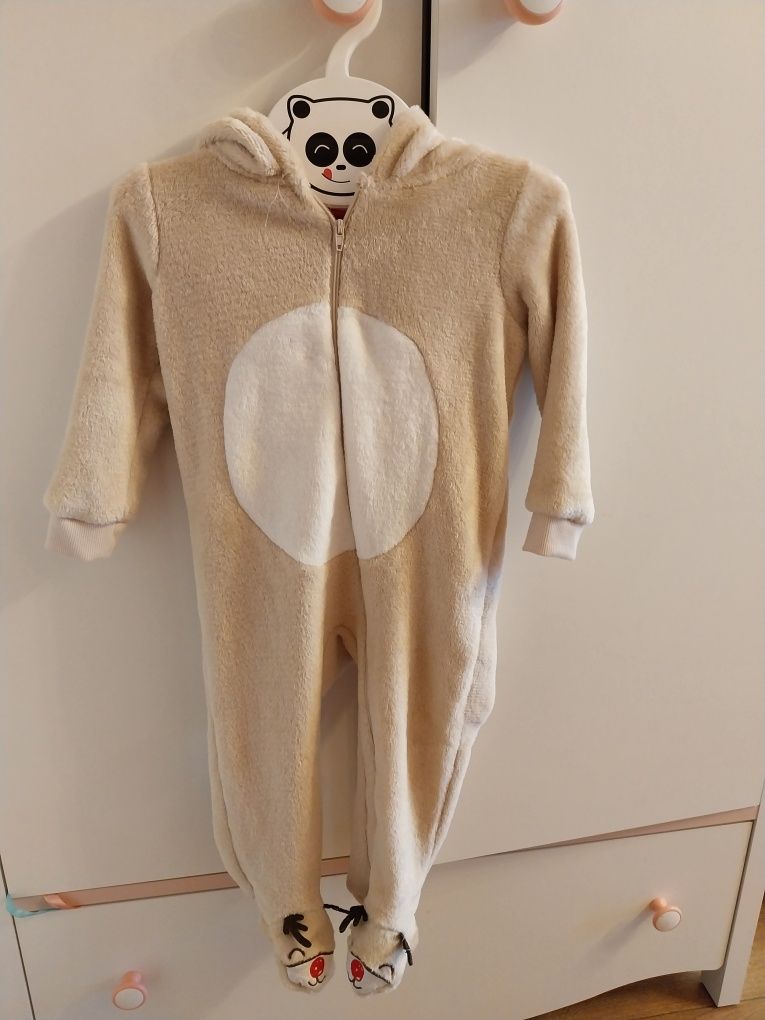 Kombinezon r.80  polarowy pajac polarek Renifer piżama niemowlęcy
