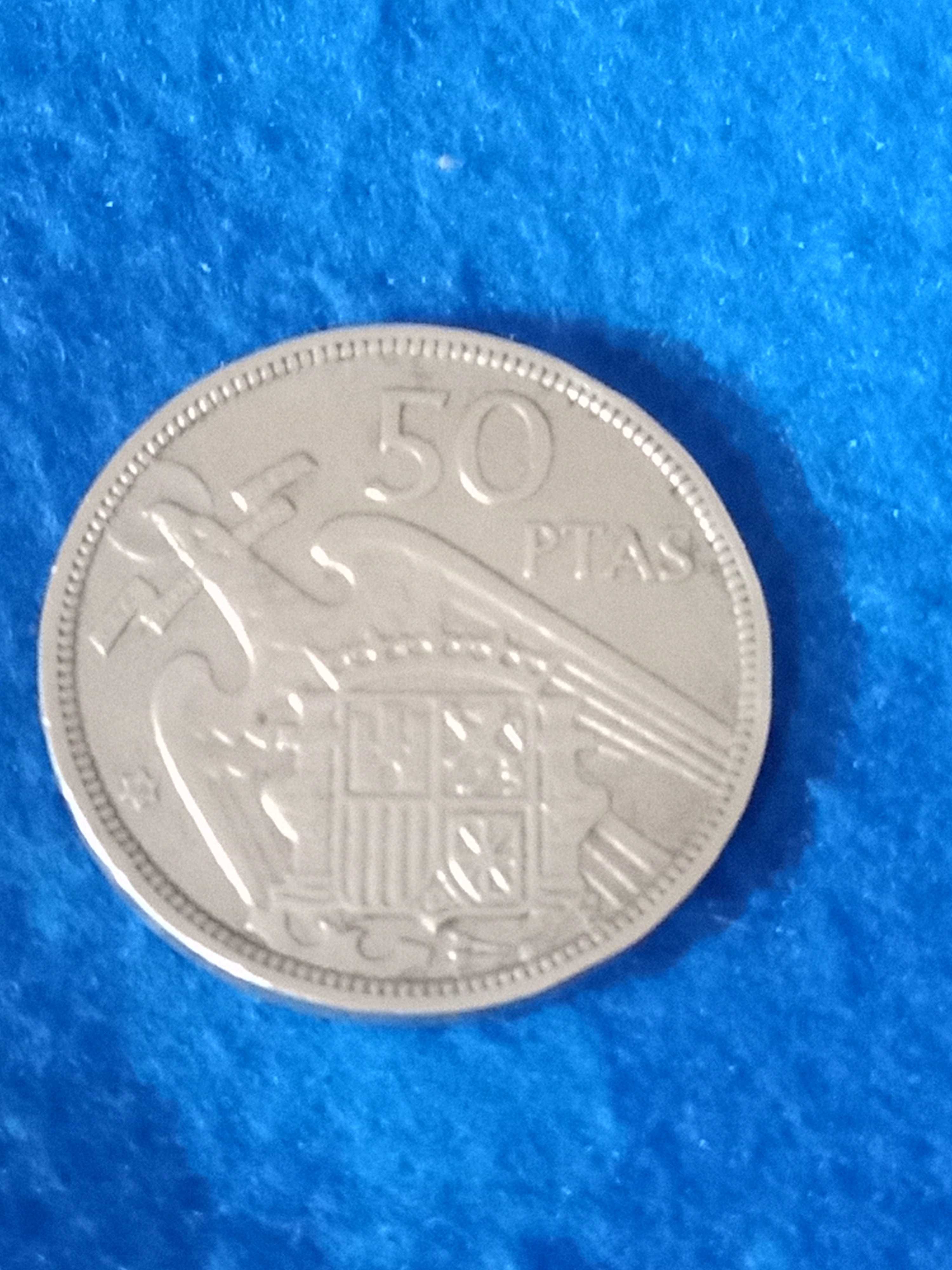 Moeda de 50 pesetas 1957