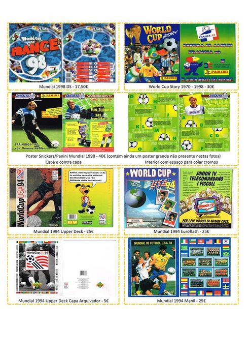 Cadernetas vazias futebol ver descrição Panini Topps e outras 1/3