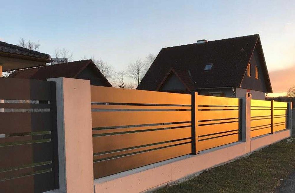 Ogrodzenie panelowe 38zł/mb fi4 153cm słupek 40x60 obejma kolor