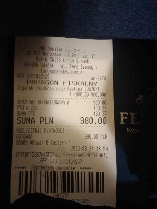 Festina NOWY Zegarek męski