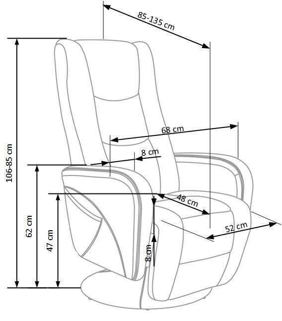Fotel rozkładany z masażem