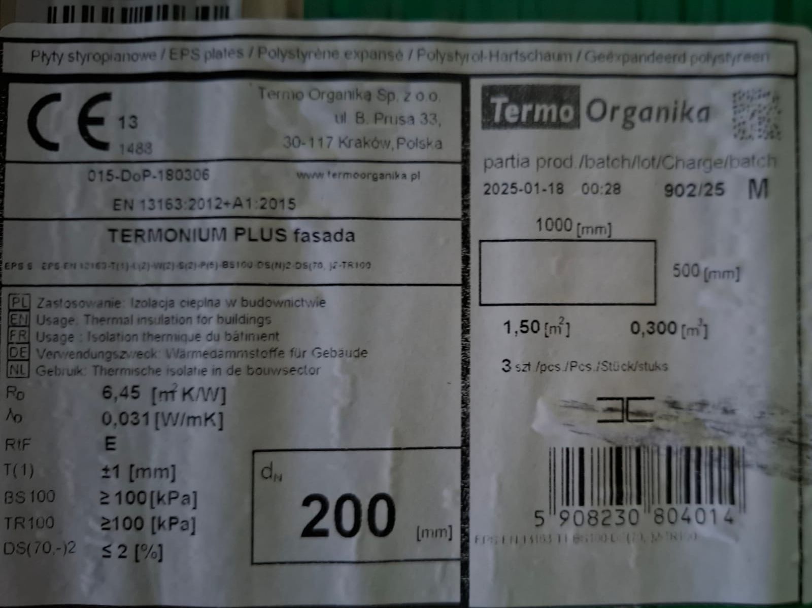 Styropian Termonium plus fasada