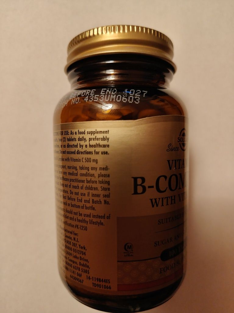 Suplement Solgar Vitamin b complex with vitamin c