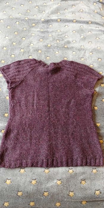 Ciepła bluzka sweter krótki rękaw XL