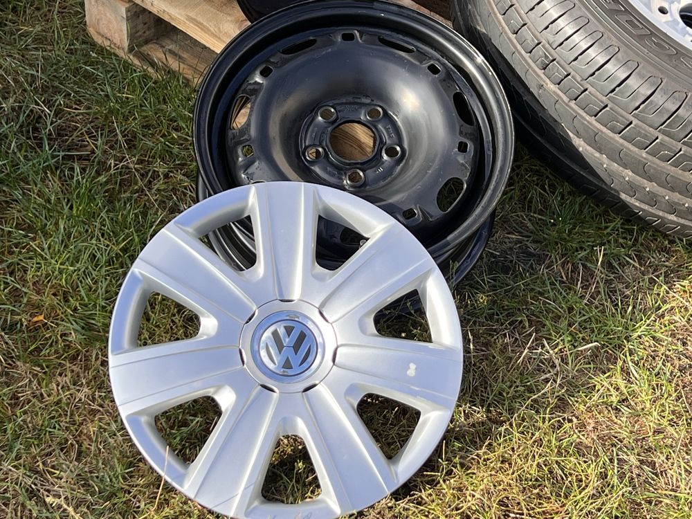 Диски R14 5x100 VW polo сталеві з ковпаками 5 100