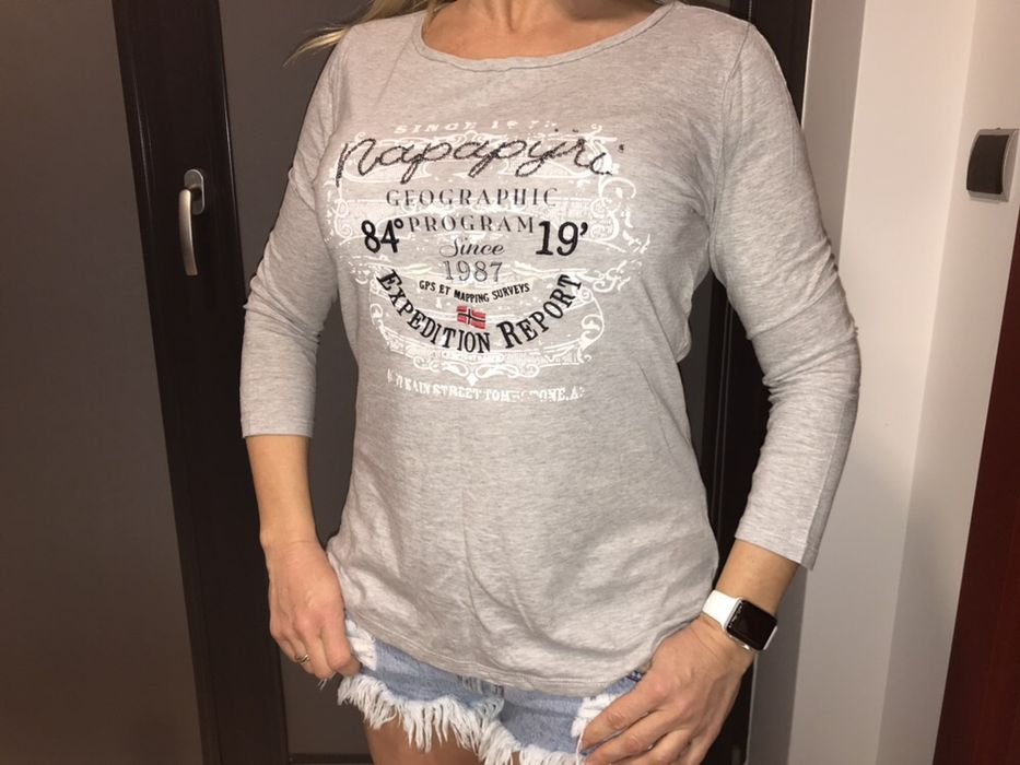 Napapijri jak nowa szara koszulka M