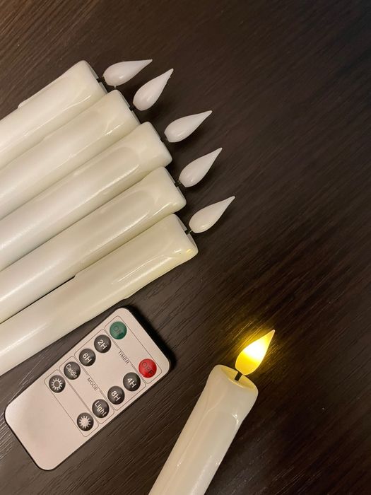 Zestaw 6 świec LED bezpłomieniowych z pilotem – ciepłe światło