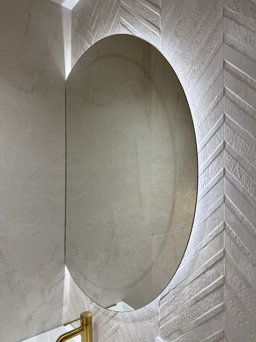 Półokrągłe lustro z podświetleniem led średnica 100 cm