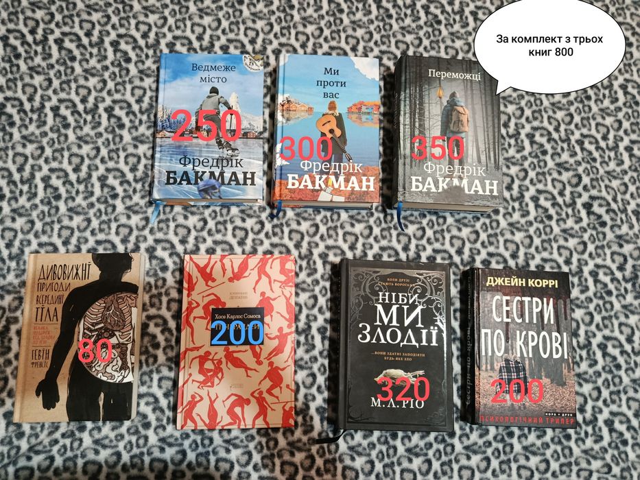 Продаж книг, Фредерік Бакман та інші...