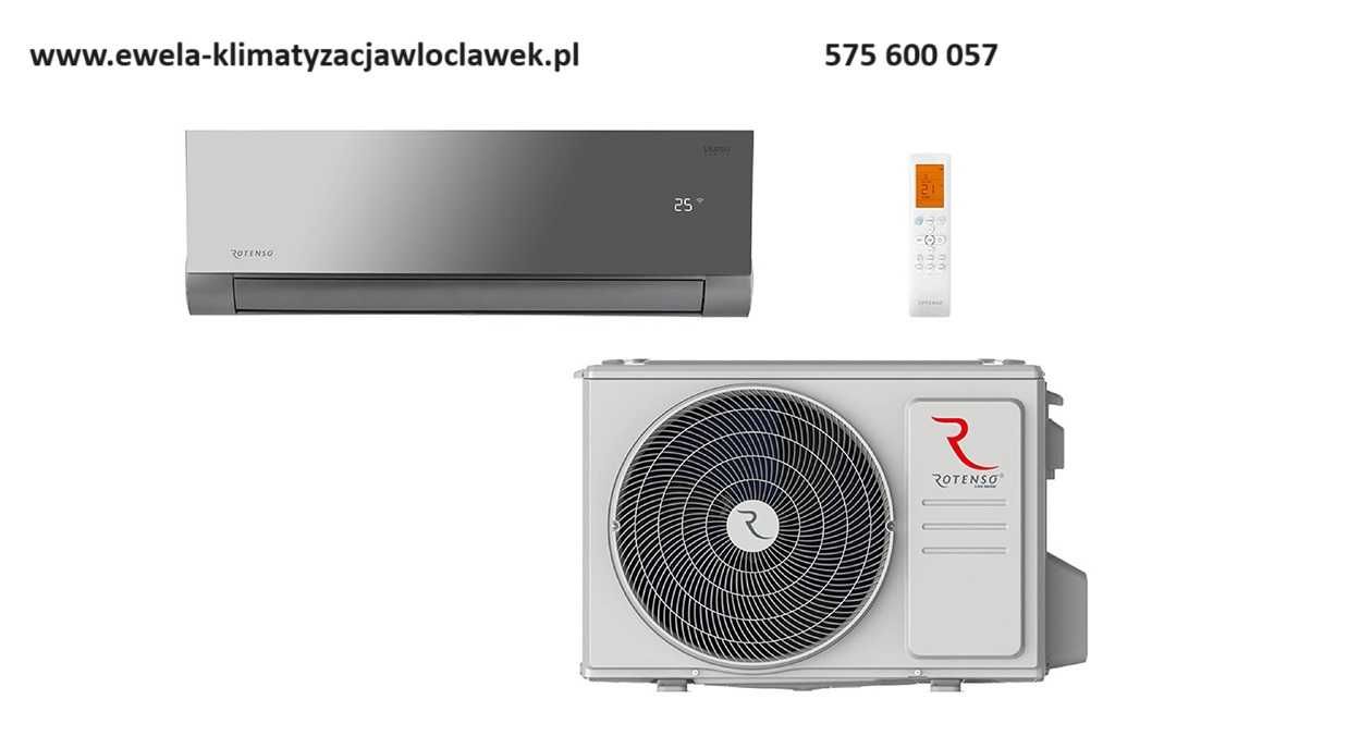 Sprzedaż montaż serwis klimatyzacja pompy ciepła Włocławek Rotenso LG