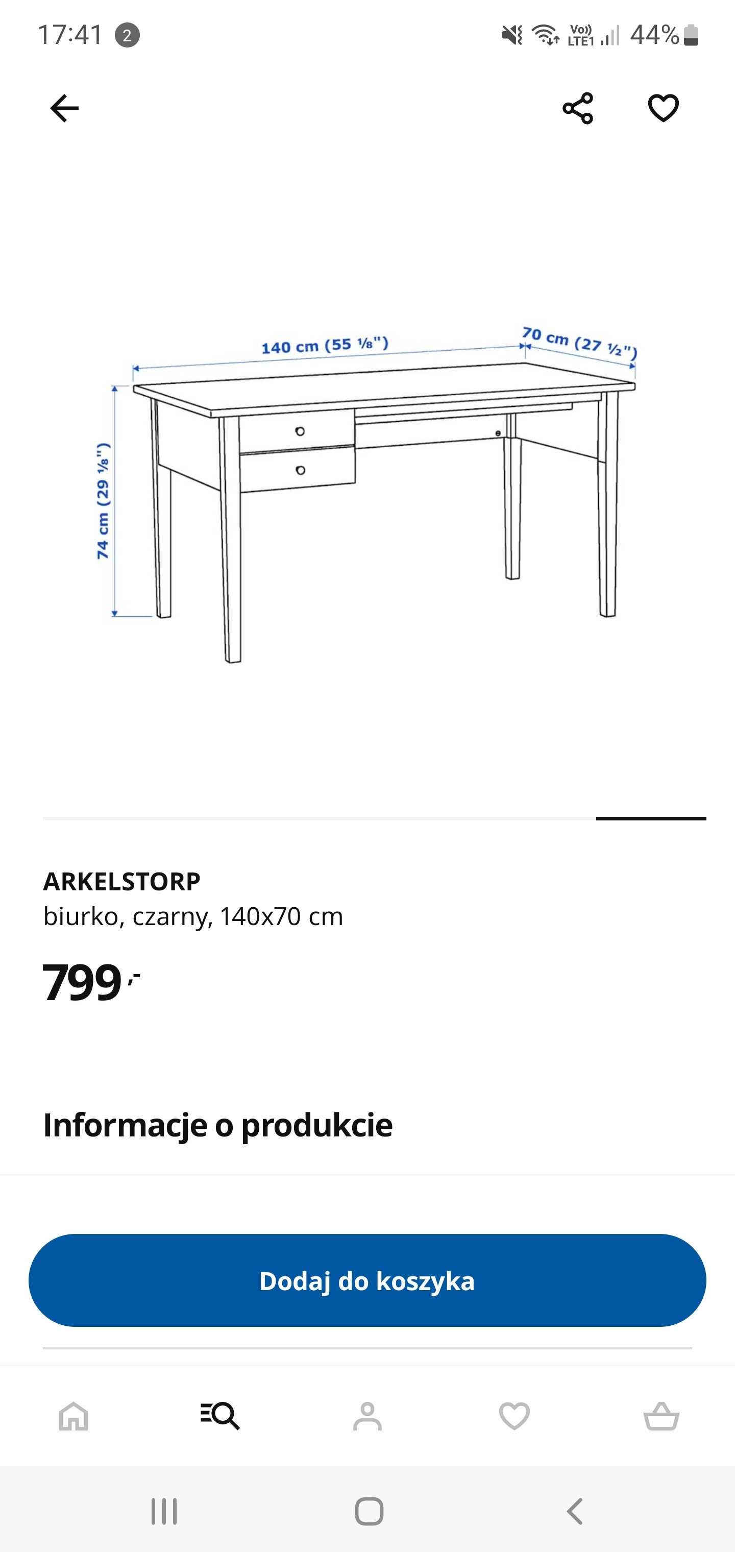 Biurko IKEA Arkelstrop