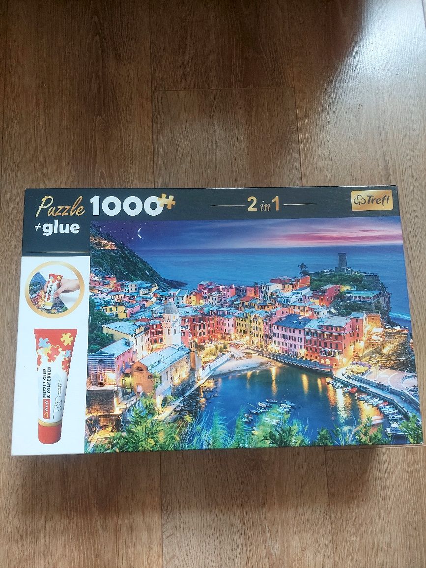Puzzle 1000 trefl + klej