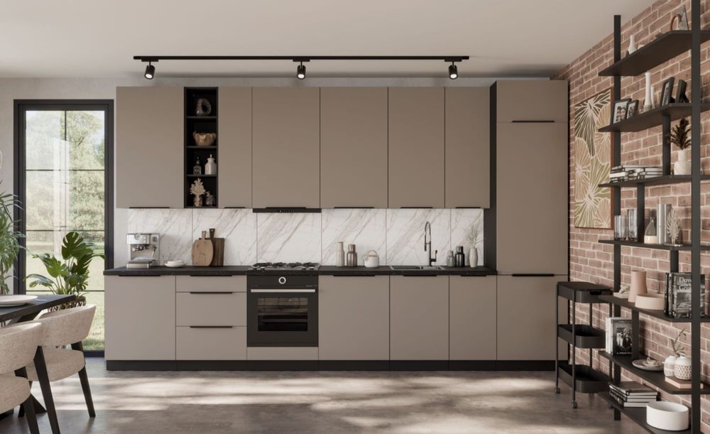 Meble kuchenne kuchnia MOKKA ANTYFINGER zestaw mebli MAT