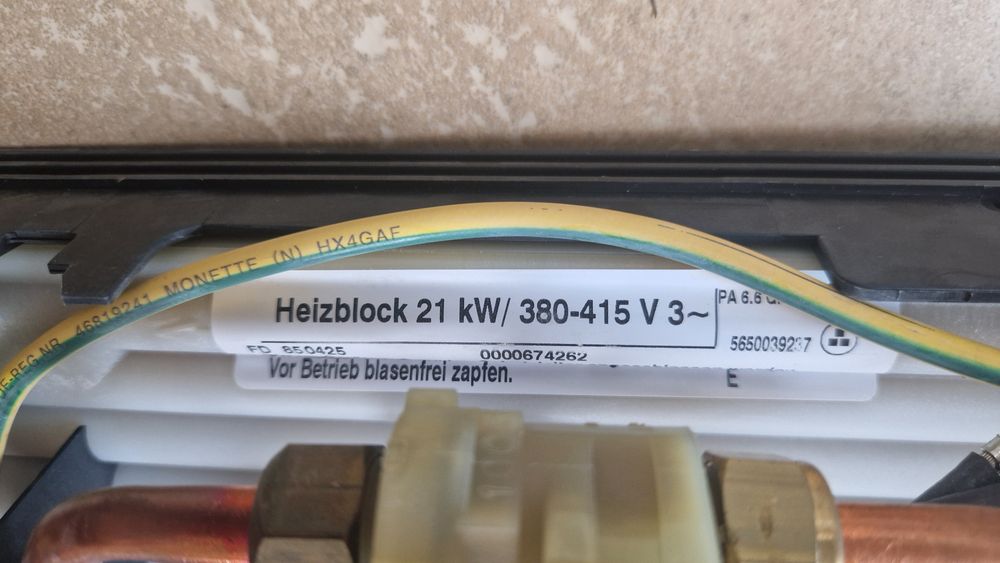 Podgrzewacz  przepływowy siemens 21kw terma.
