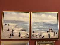 2 quadros mar e pescadores