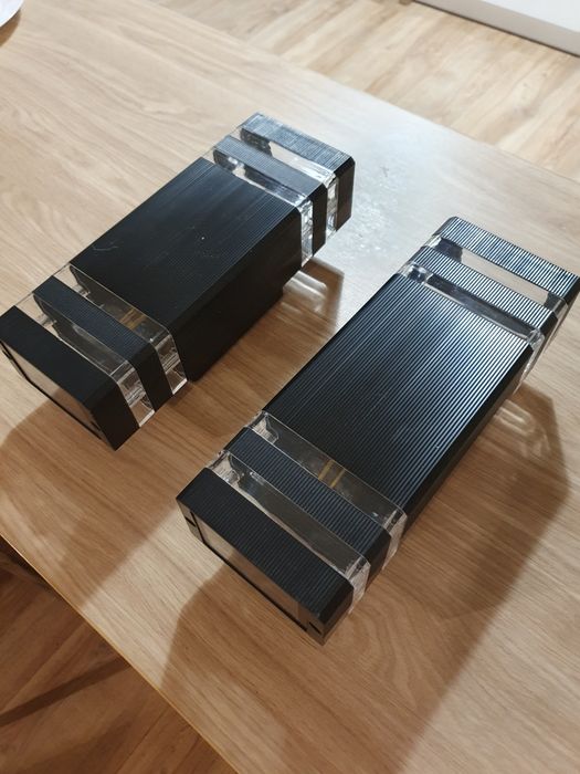 2 szt lampy czarne kinkiety na elewacje, żarówki e27 w zestawie