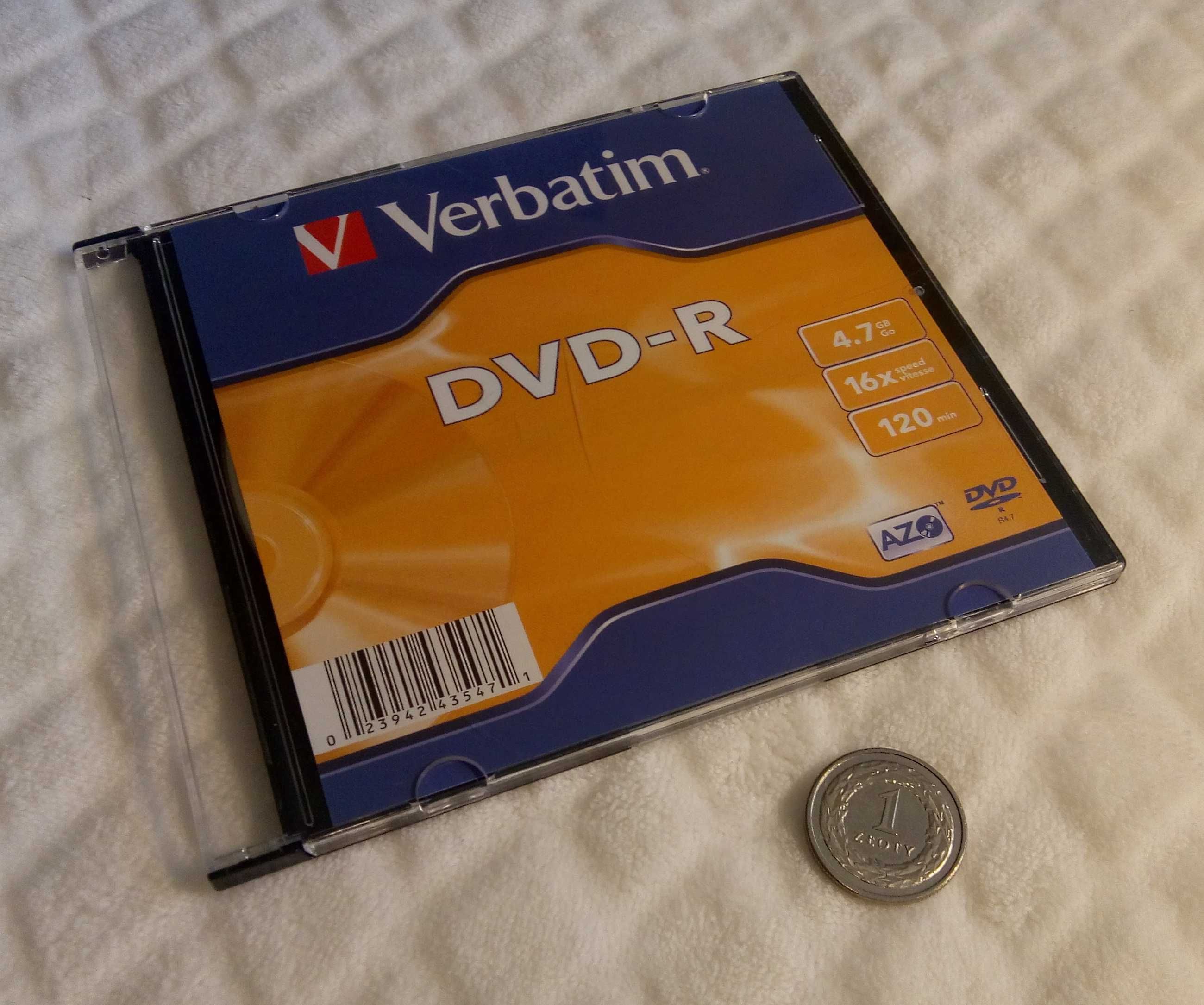 Płyta DVD-R, 4,7GB, 16x, 120min (Verbatim) Silm