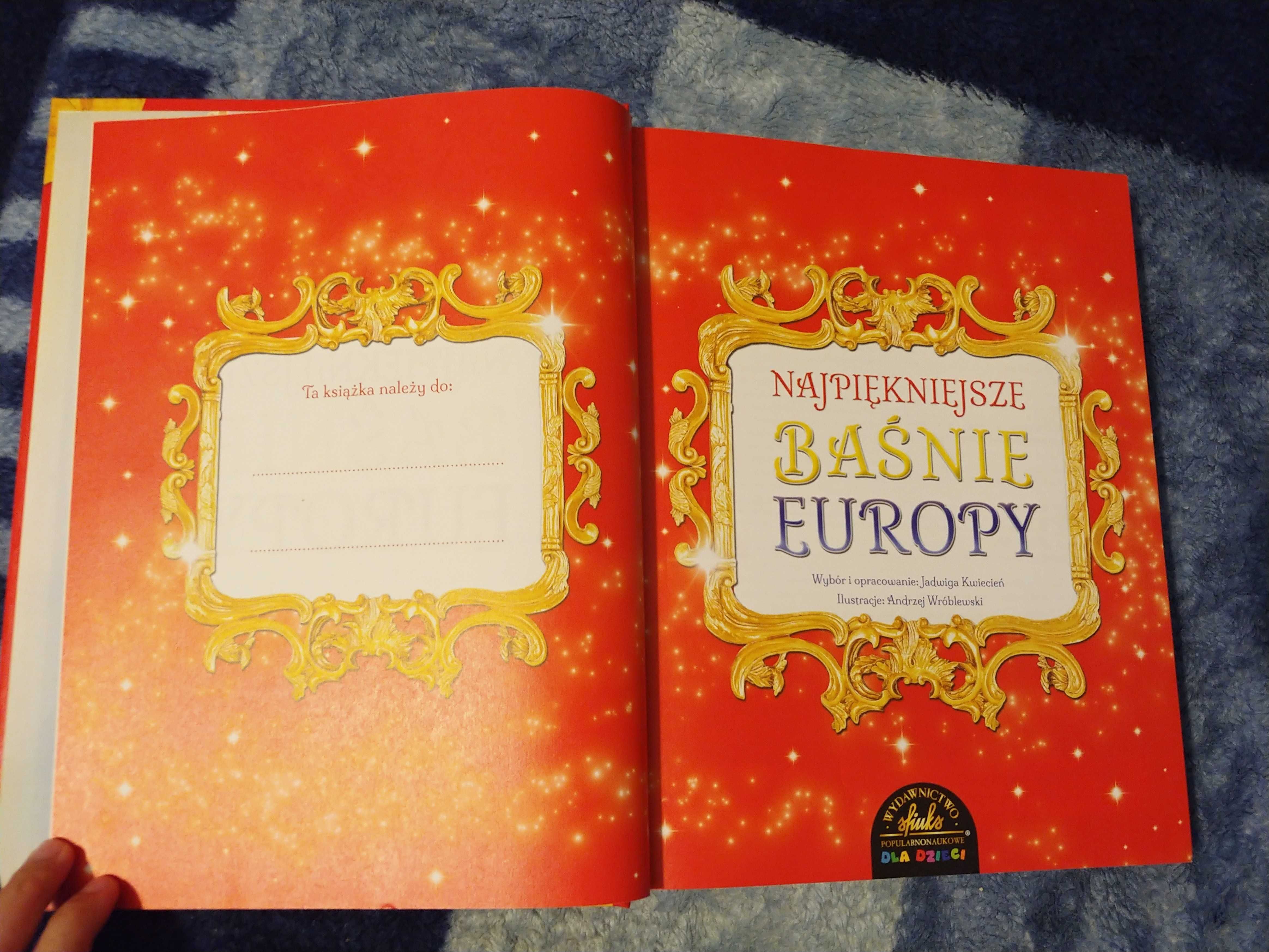 Gruba NOWA książka Najpiękniejsze Baśnie Europy - 396 stron-na prezent