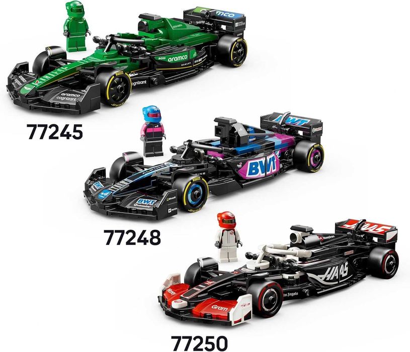 Conjunto completo Lego F1: Todos 10 carros Lego Speed ​​Champions F1