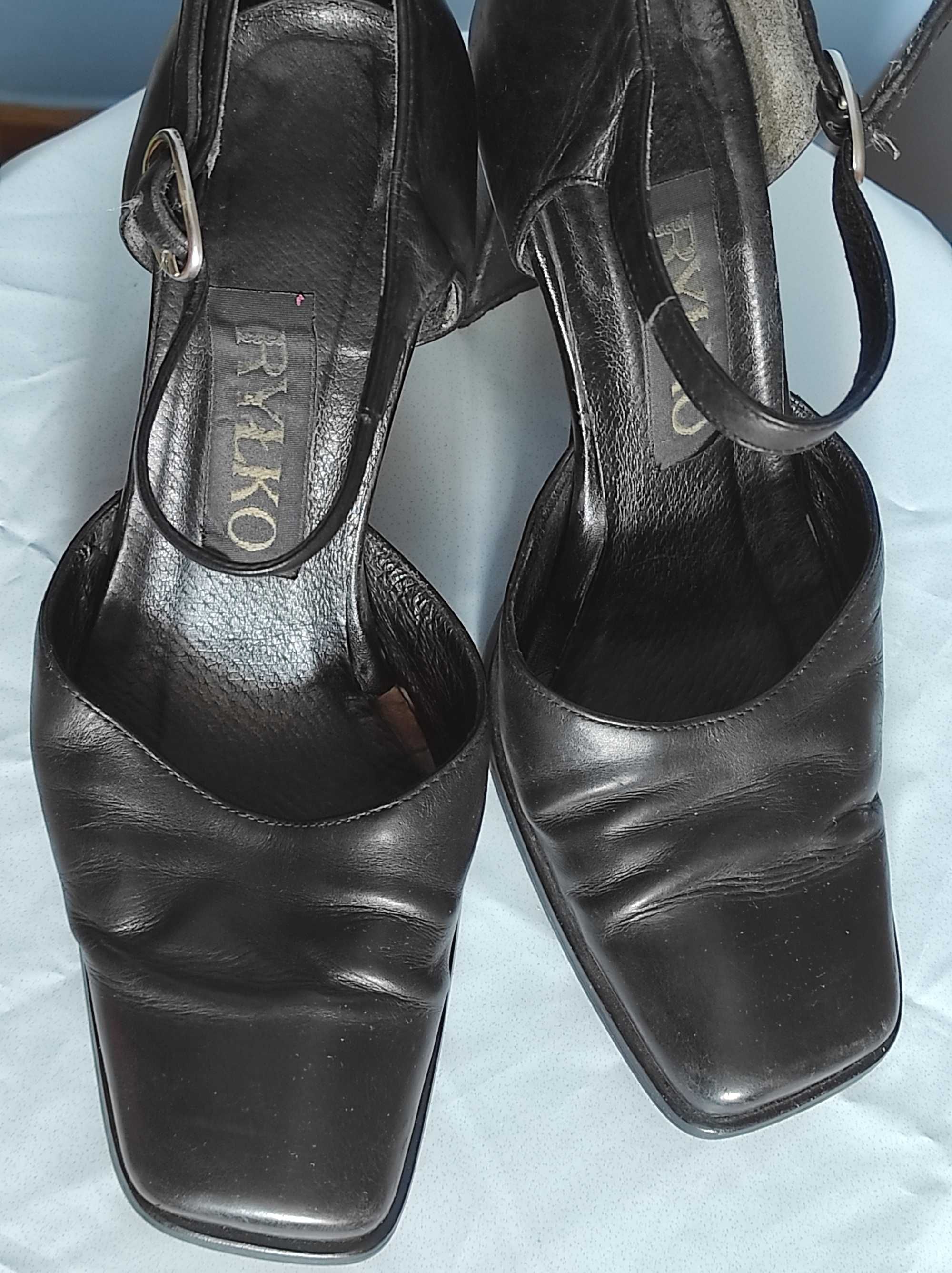 Buty Ryłko vintage czółenka r.34 na stopę 23 cm, obcas 8 cm