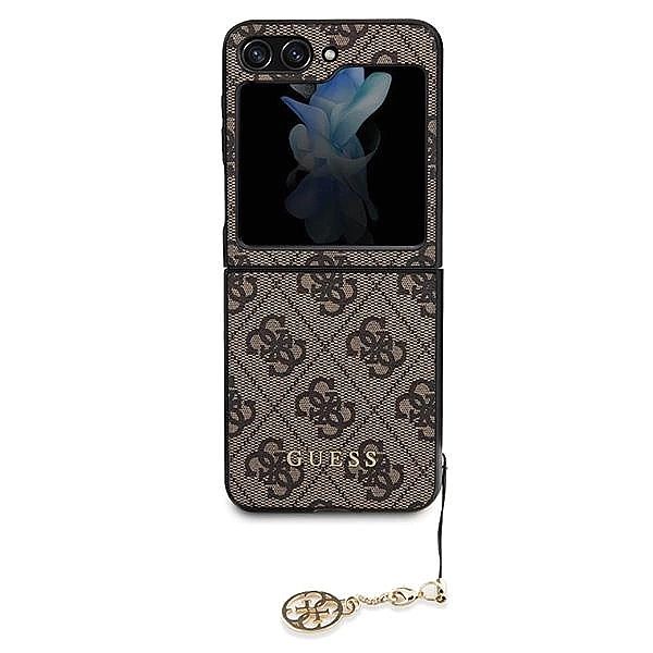 Etui Guess 4G Charms Collection na Samsung Galaxy Z Flip 5 - brązowe