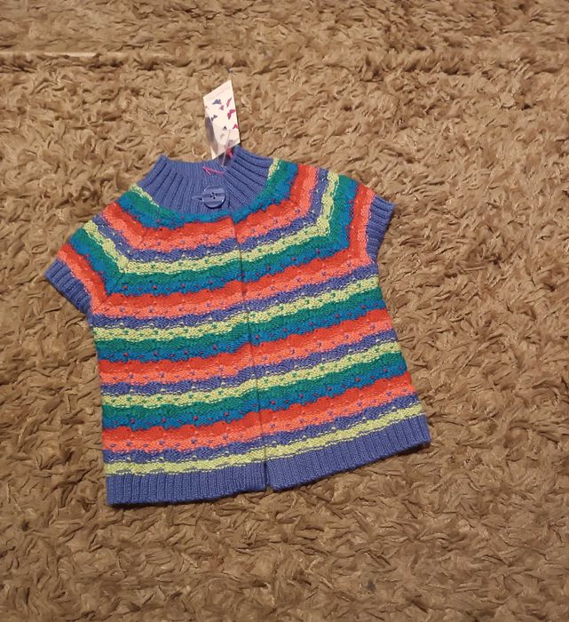 Kamizelka z dzianiny dla dziewczynki na 12/18 miesięcy z METKĄ