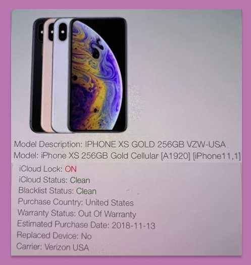 iPhone XS Gold 256 GB - НАДО РАЗЛОЧИТЬ