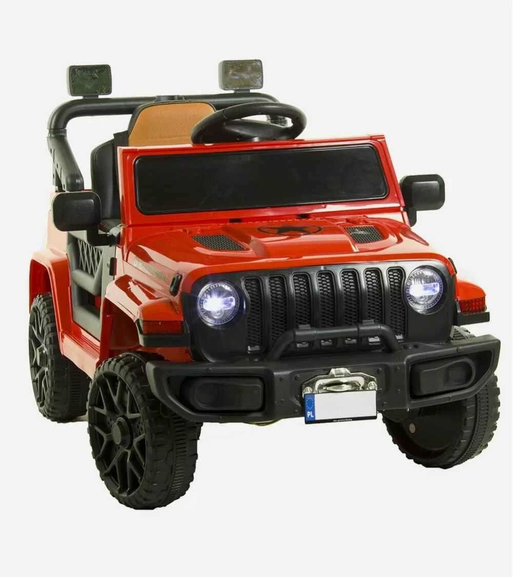 Auto na akumulator dla dziecka Dżip 4×4 skóra pilot, Amortyzatory