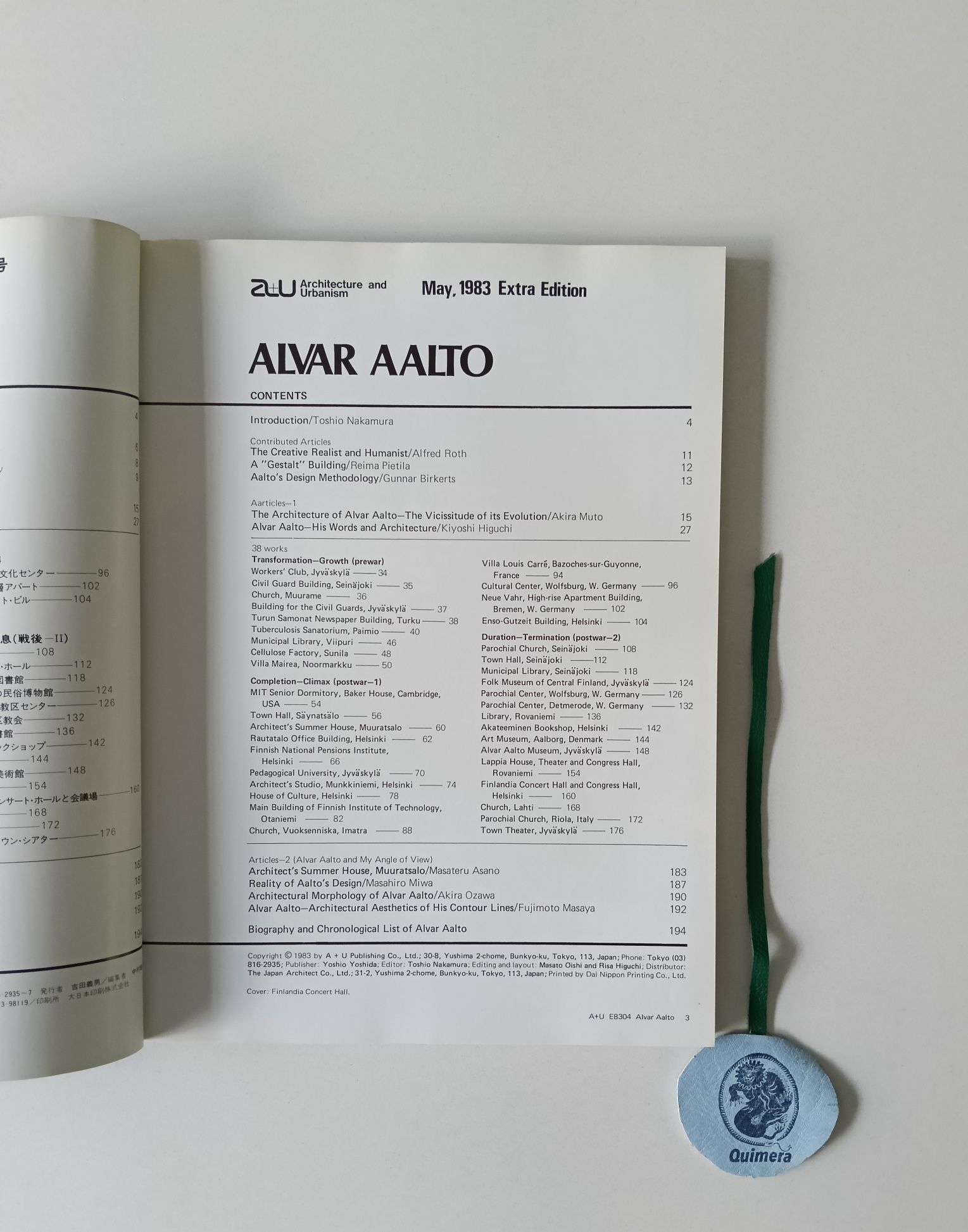 Alvar Aalto, Revista A + U