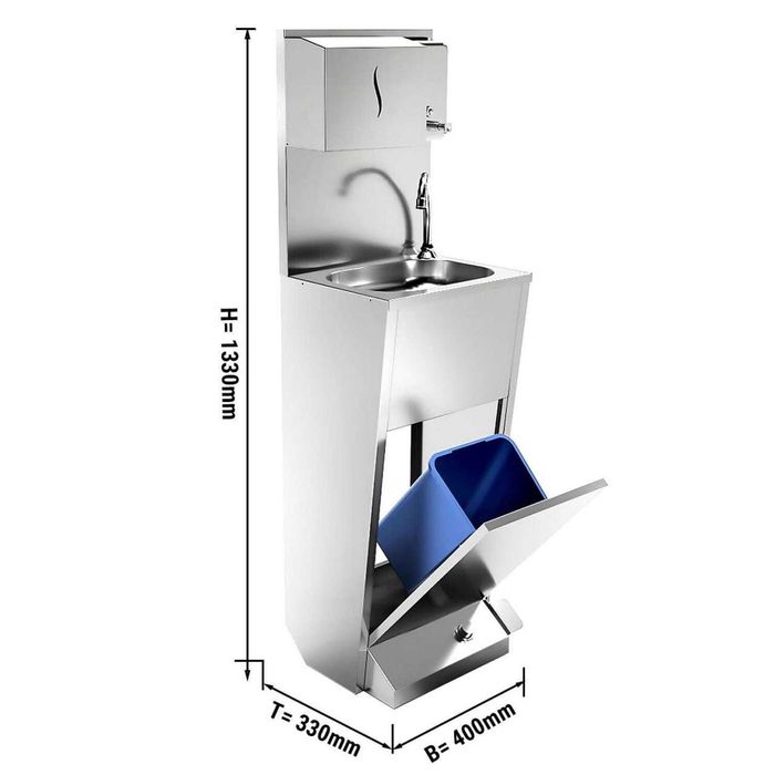 Lavatório manual em aço inoxidável | Estação de lavagem