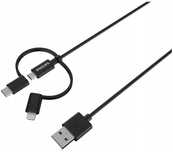 Kabel 3 w 1 Lightning Micro-USB USB-C