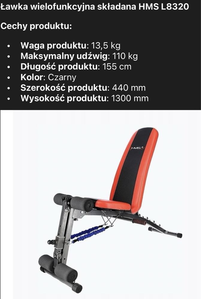 Hantle regulowane 2x40kg+ ławka