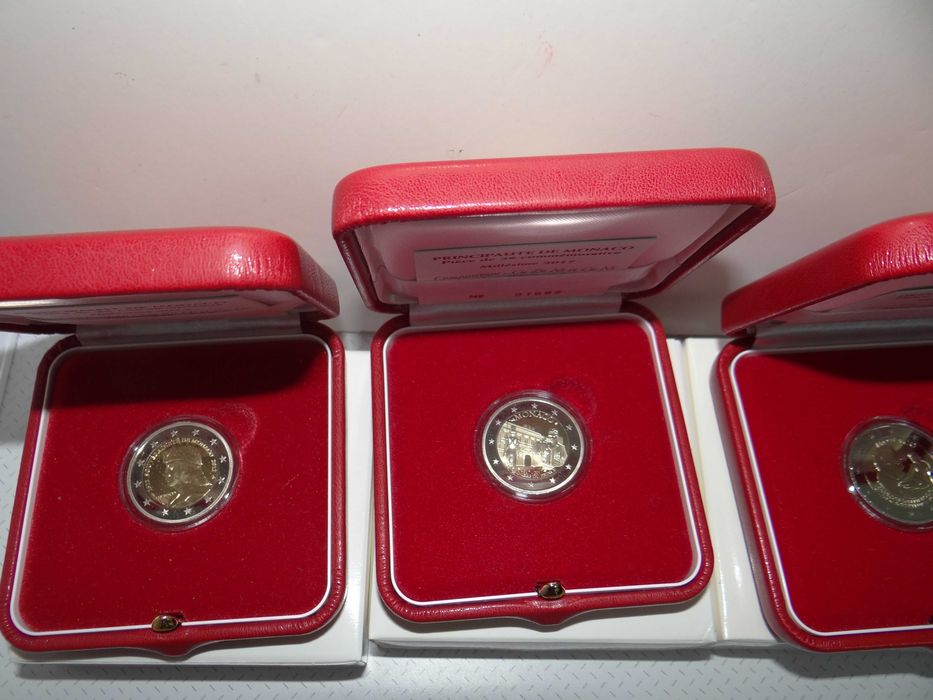 moeda 2€ Monaco 2017 / 2018 / 2019 / 2020 / 2023 Proof