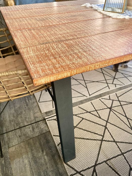 Stół drewniany  100x220, lakierowane nogi aluminiowe do domu i ogrodu