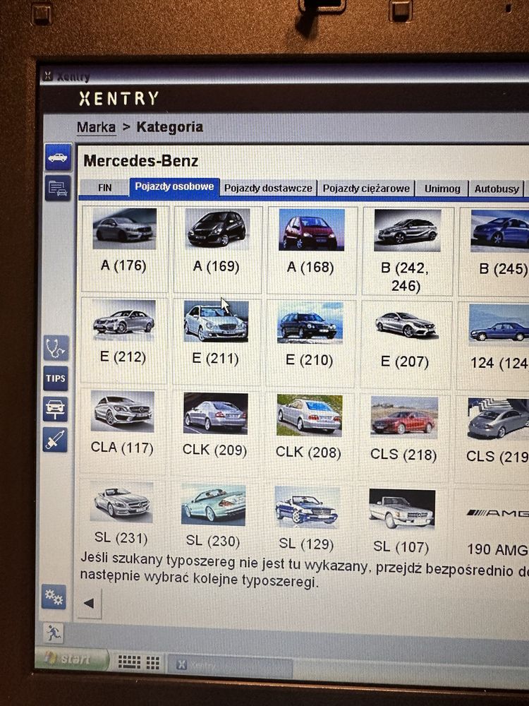 Skaner Diagnostyczny C3 Mercedes + laptop