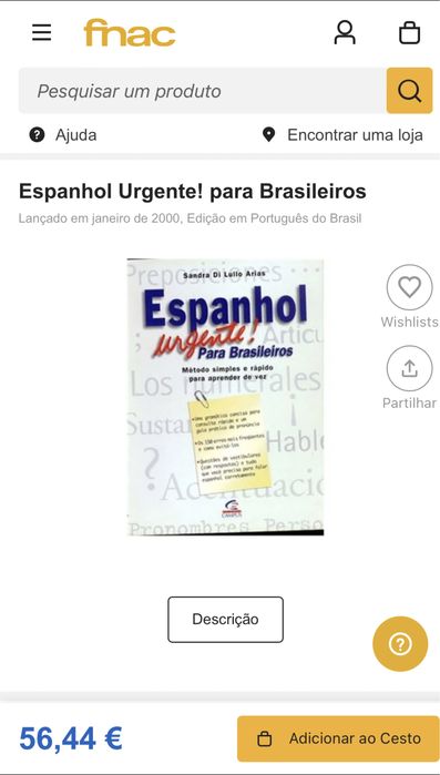 Livro Espanhol Urgente! para Brasileiros | Novo