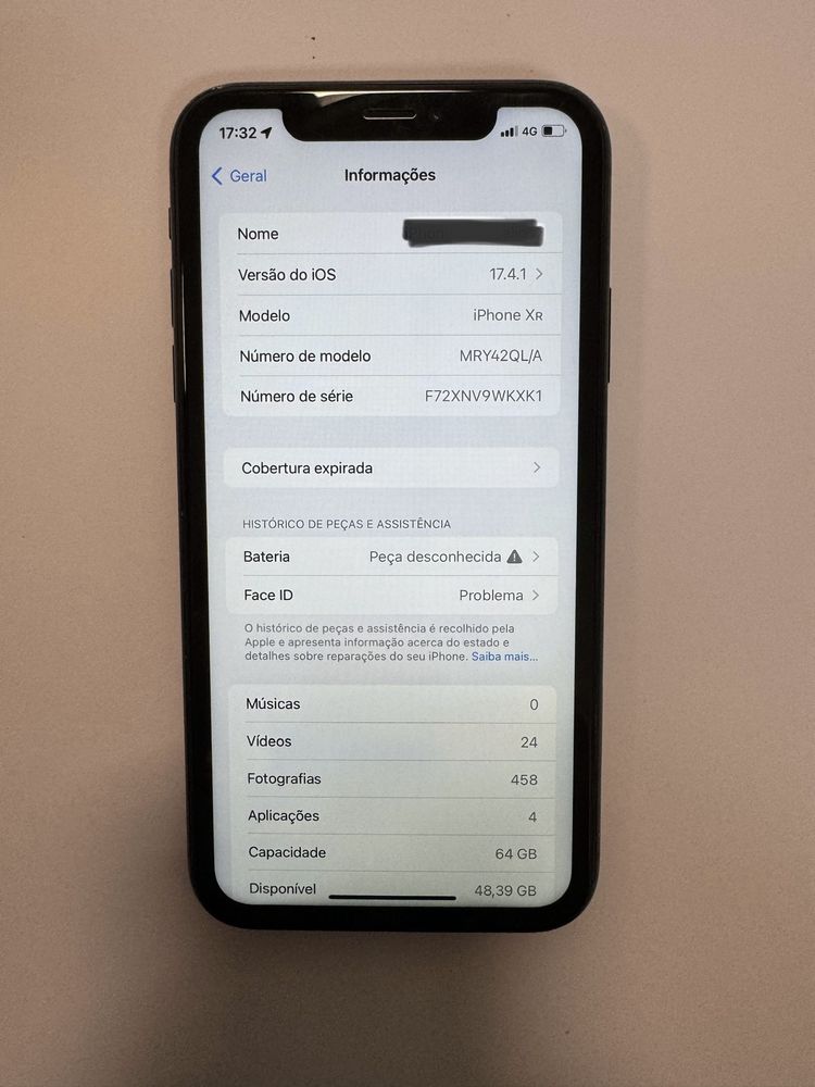 Iphone XR 64Gb Preto - Bom Estado