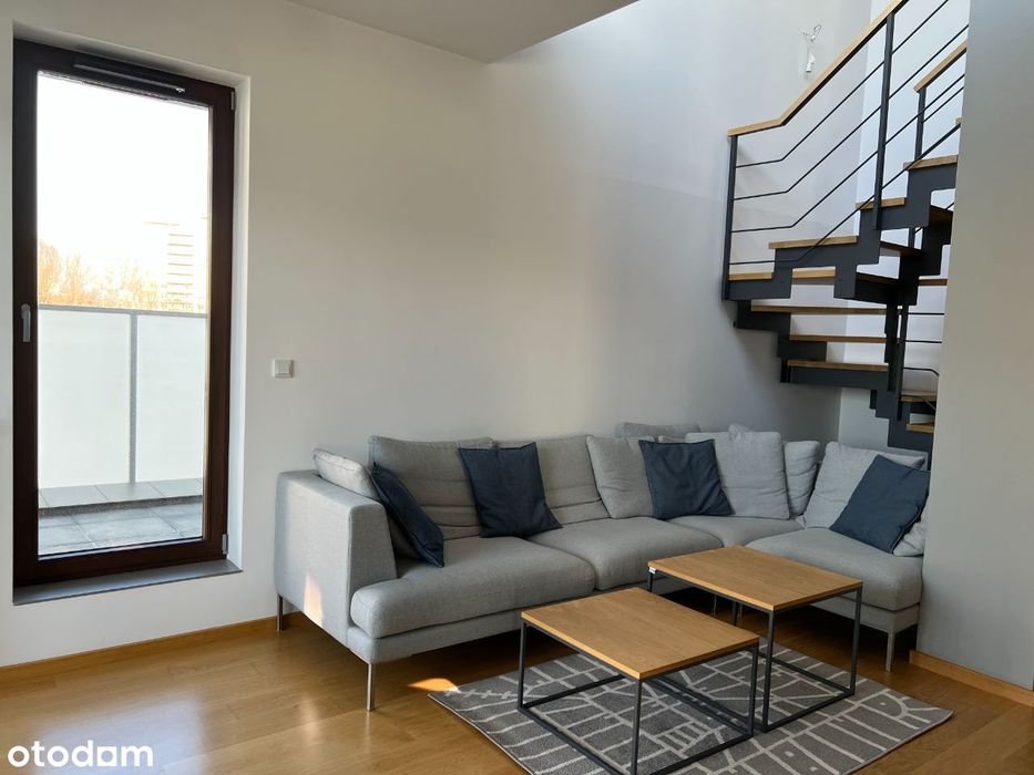 Dwupoziomowy apartament z 3 tarasami, Wilanów