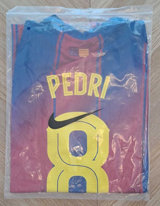 Koszulka FC Barcelona (wersja gracza), nowa, Nike #8 Pedri dom