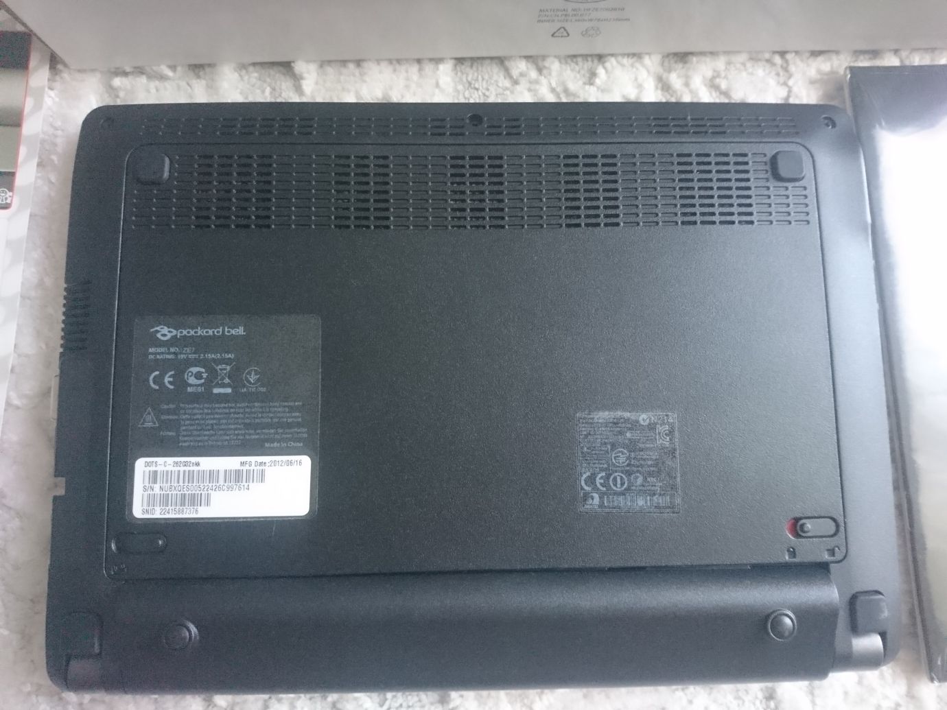 Notebook komputer 10 cali Packard Bell 320GB