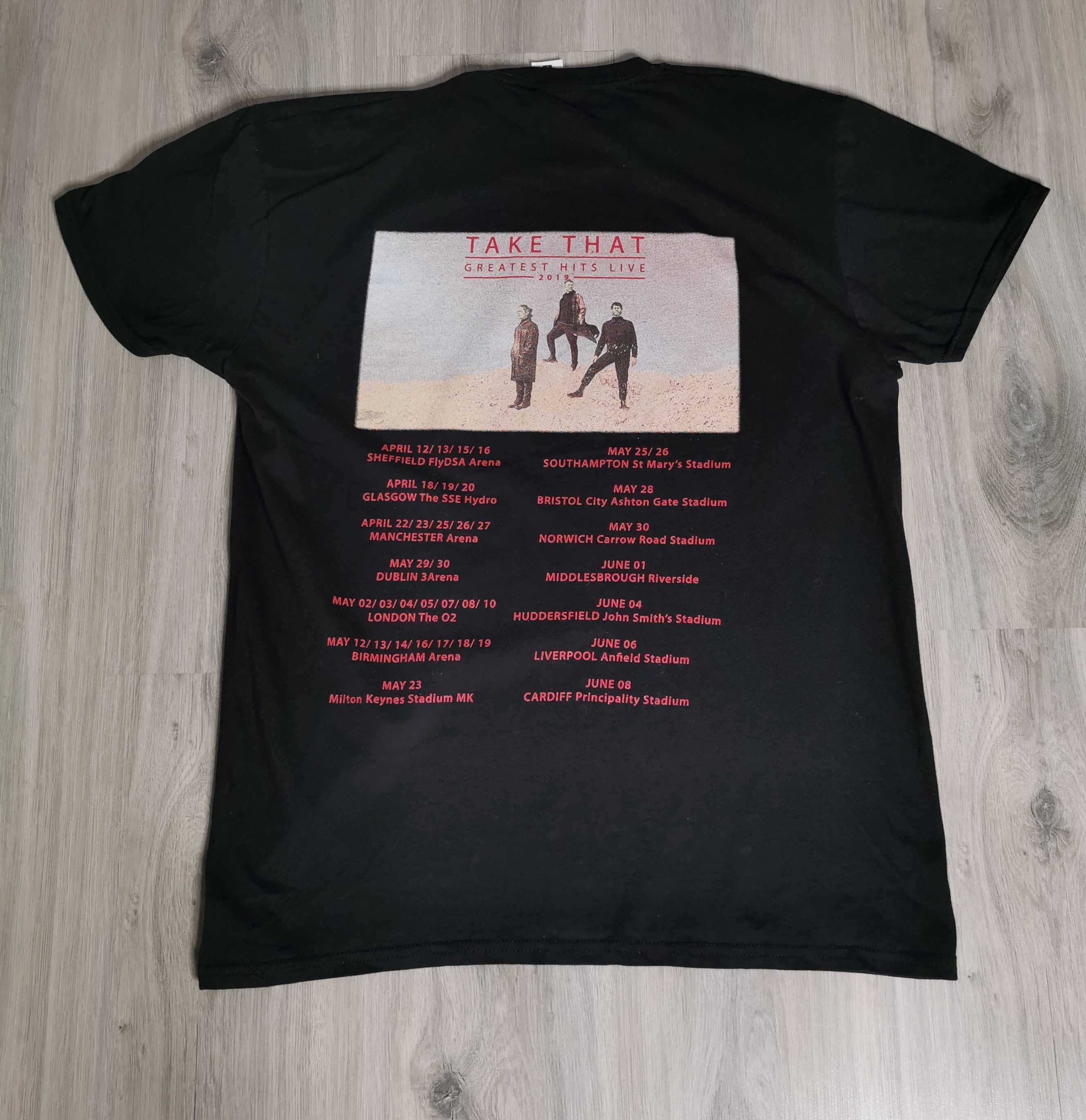 T-shirt zespół Take That Greatest Hits Live big print unisex roz M/L
