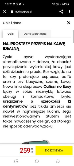 Ekspres kapsułkowy tchibo