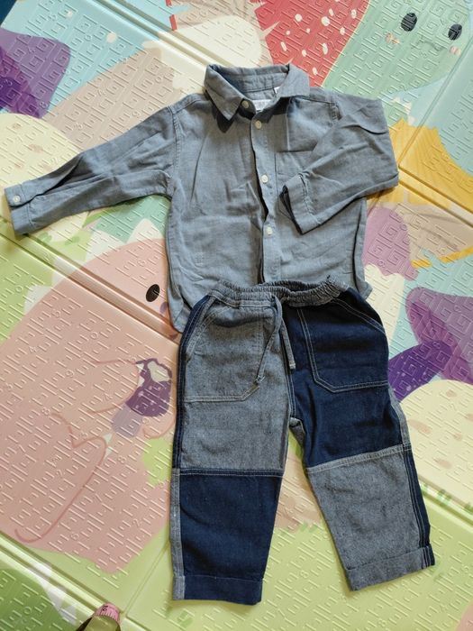 Джинсовый костюм от Zara  на мальчика, размер 86